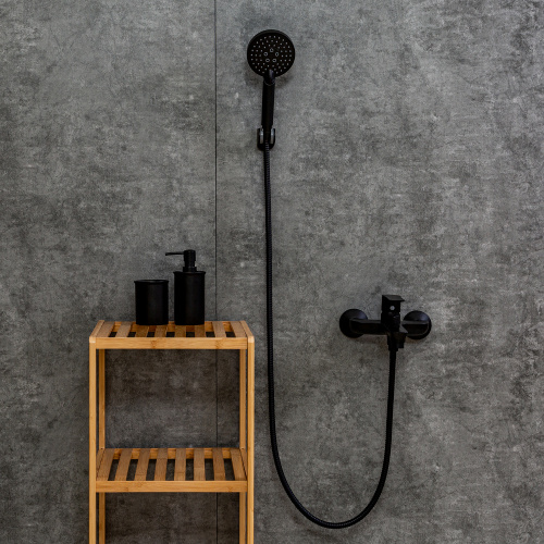 Душевой гарнитур Orange Style LM53b настенный  черный - фото 4