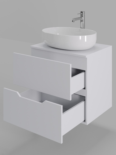 Тумба с раковиной Orange Line Li-60TuwMDF+B05-520W 61х46х70 - фото 4