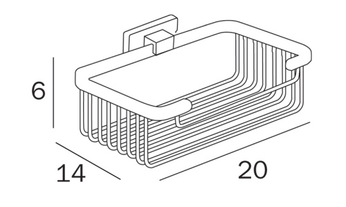 Полка в ванную комнату Inda LEA A18510CR - фото 2