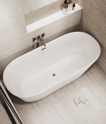 Ванна акриловая Grossman Forta GR-27021 170х75 отдельностоящая овальная с каркасом - фото 5