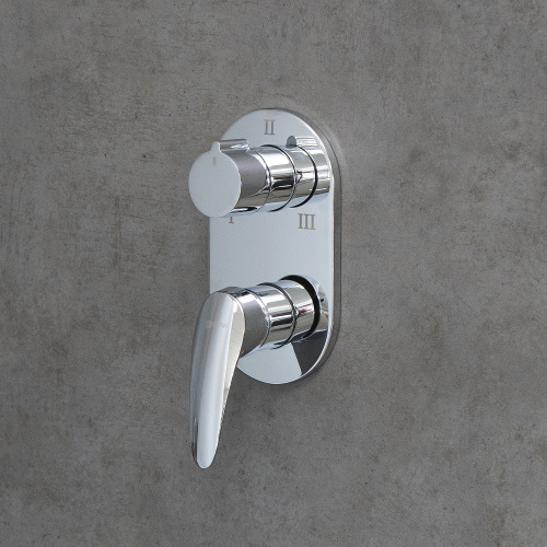 Смеситель для ванны и душа LeMark Linara LM0428C встраиваемый в стену хром - фото 3