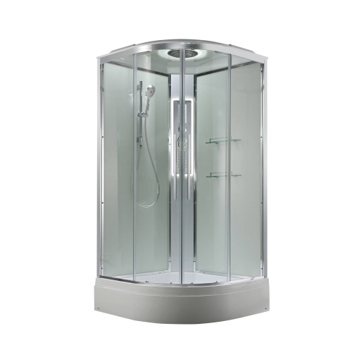 Душевая кабина AvaCan EM EM3010LEDT 100х100 четверть круга с крышей ориентация универсальная - фото 3