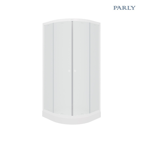 Душевой уголок Parly ZF81 80х80 стекло матовое профиль белый с поддоном - фото 2