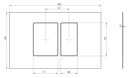 Клавиша смыва механическая Remer SSRB820 цвет нержавеющая сталь - фото 2