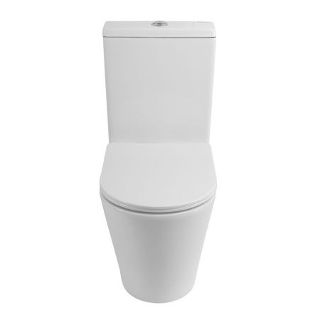 Чаша унитаза напольная BelBagno FLAY-R BB2149CPR/SC цвет белый без бачка с сиденьем микролифт безободковая каскадный смыв