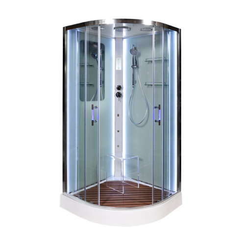 Душевая кабина AvaCan A09LED+GM 90х90 четверть круга с крышей ориентация универсальная - фото 4