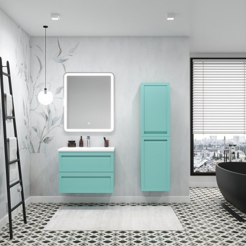 Шкаф-пенал Art&Max PLATINO AM-Platino-1500-2A-SO-MM 40х30х150 подвесной цвет светло-зеленый матовый