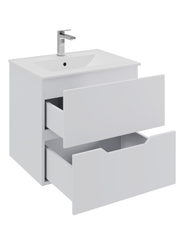 Тумба с раковиной Orange Line Li-60Tuw+Ra 62х47х56 цвет белый - фото 4