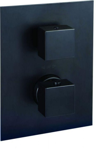 Смеситель для ванны с душем Paffoni Elle LEQ513NO/M встраиваемый в стену черный с термостатом