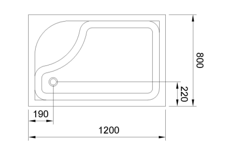 Душевой поддон акриловый Royal Bath BP RB8120BP-L 120х80 белый с ножками