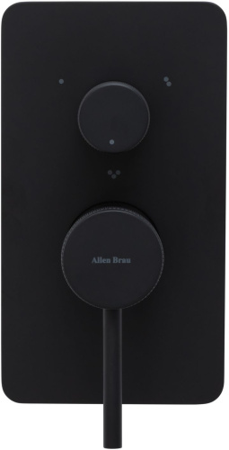 Смеситель для ванны с душем Allen Brau Priority 5.31A11-31 встраиваемый в стену черный - фото 2