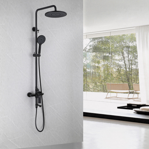 Душевая стойка ABBER AF8016NB настенная цвет черный матовый - фото 2