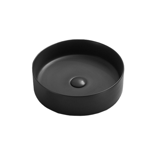 Раковина из сантехнического фарфора Vincea VBS-216MB 39х39 накладная цвет черный матовый без отверстий под смеситель - фото 3