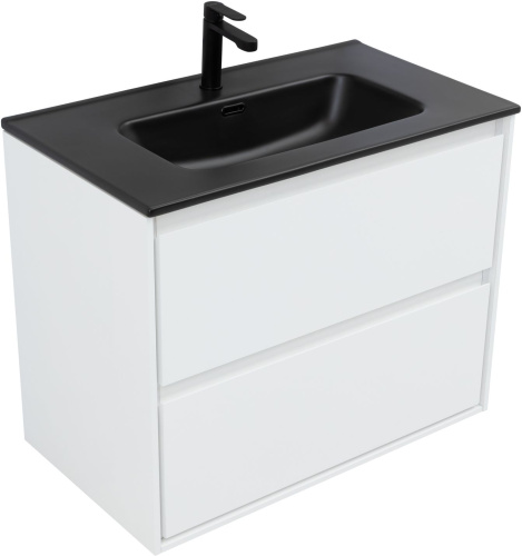 Тумба под раковину Aquanet Милан 00336369 80х45х64 подвесная цвет белый - фото 2