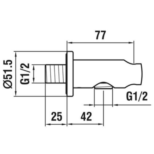 Вывод для душа с держателем Laufen Twin HF504778100000 - фото 2