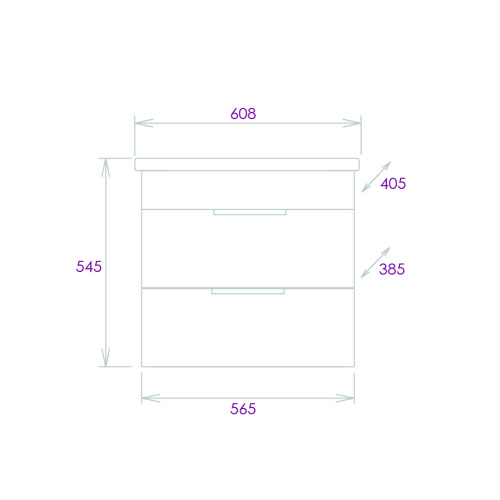 Тумба под раковину Onika Легран 106117 57х39х50 подвесная - фото 3