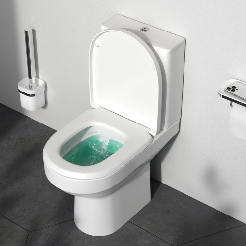 Унитаз напольный с бачком Am.Pm Spirit V2.0 C708600WH белый глянцевый без сиденья безободковый каскадный смыв - фото 3