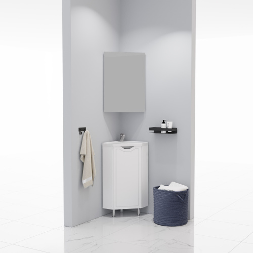 Зеркало-шкаф Corozo Триана SD-00000300 37х37х70 подвесной цвет белый - фото 2