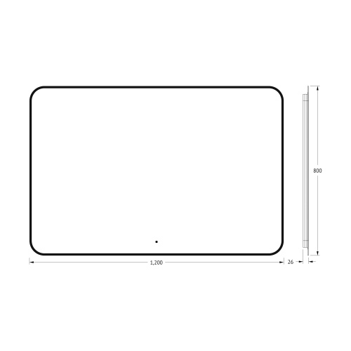 Зеркало в ванную Defesto AURA DF 2970RH 120х80 - фото 2