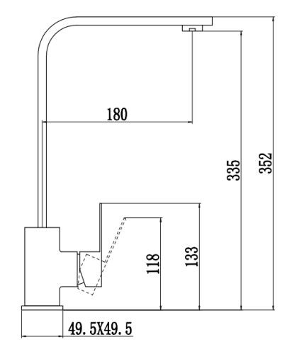 Смеситель для кухни Fmark FS8132C на мойку золото матовое - фото 2