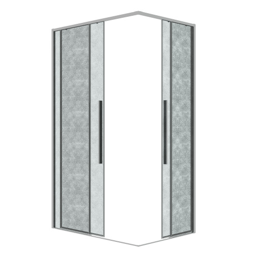 Душевой уголок Grossman Galaxy 300.K33.01.1110.10.02 110х100 стекло прозрачное профиль хром глянцевый без поддона - фото 2