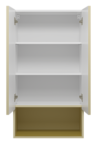 Шкаф Brevita Vega VEG-08060-031 60х32х110 подвесной цвет бежевый/золотой - фото 5