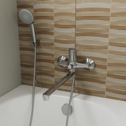 Смеситель для ванны Rush Vrangel VR7114-51 настенный хром - фото 3