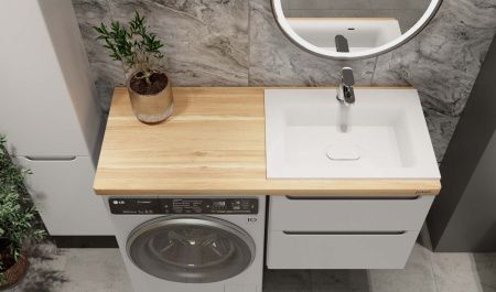 Столешница Jorno WOOD на стиральную машину Wood.06.122/LW 120х50 подвесная цвет коричневый