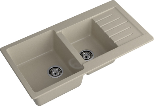 Кухонная мойка Granfest Practik P-980KL топаз 98х50 цвет серый поверхность матовая - фото 2