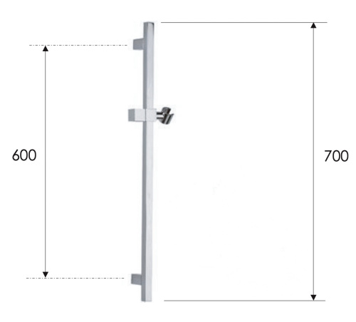 Душевая штанга Remer 317SBG настенная цвет золото брашированное - фото 2