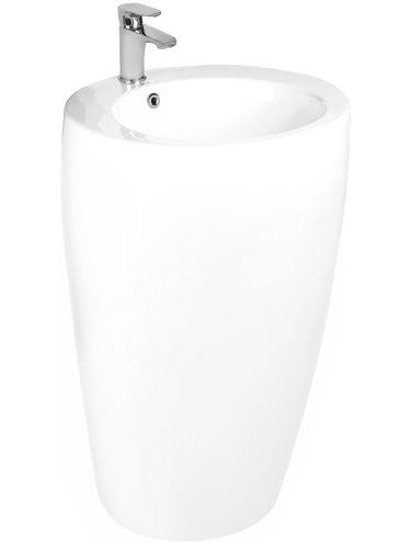 Раковина из санфаянса WeltWasser WW SK 38 см 10000005489 напольная цвет белый глянцевый 1 отверстие под смеситель - фото 5