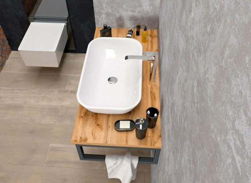 Столешница 1MarKa Grunge Loft У85830 80х48 накладная цвет дуб вотан - фото 4