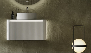 Тумба под раковину Jorno LUMINO Lum.01.80/P/W/JR 80х52х42 подвесная цвет белый