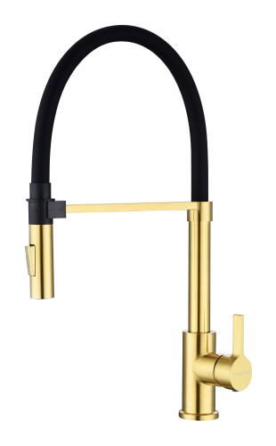 Смеситель для кухни Paulmark HALT Ha214021-BG на раковину брашированное золото