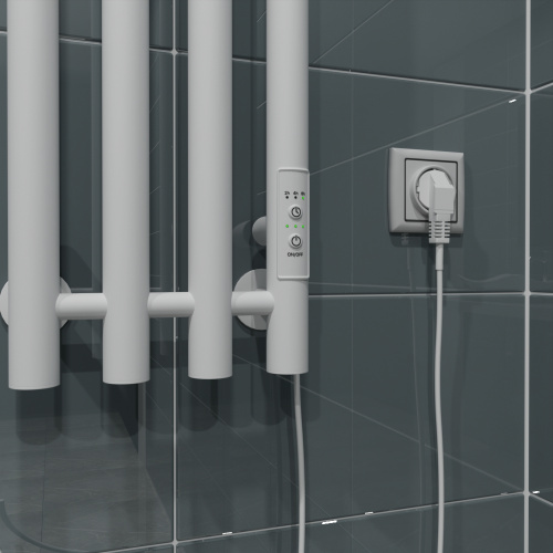 Полотенцесушитель Altasan Арго Арго12021БМ подвесной 21х120 электрический белый матовый - фото 4