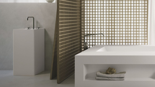 Раковина из искусственного камня Zenon Ember 4000.000.000.000.42154 40х40 напольная цвет белый матовый - фото 3