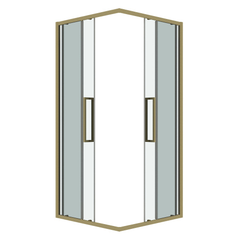 Душевой уголок Grossman Cosmo 300.K33.02.1010.32.00 100х100 стекло прозрачное профиль золото матовое без поддона - фото 2