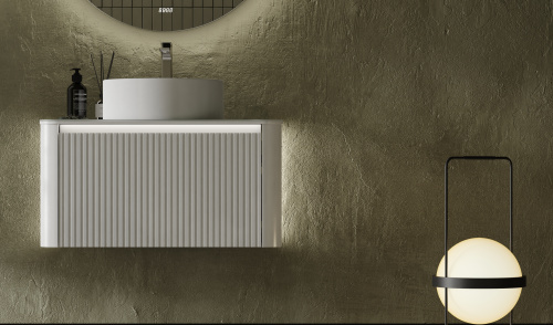 Тумба под раковину Jorno LUMINO Lum.01.120/P/W/JR 120х52х42 подвесная цвет белый - фото 3