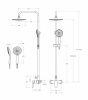 Душевая стойка Cezares STYLUS STYLUS-CD-IN настенная цвет серый