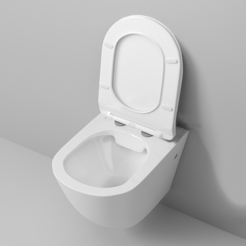 Унитаз подвесной Grossman Санфаянс GR-4411S белый глянцевый с сиденьем безободковый каскадный смыв - фото 4