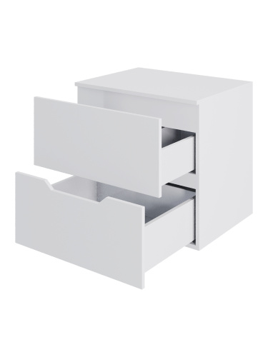 Тумба под раковину Orange Line Li-60TuwMDF 61х46х56 подвесная цвет белый - фото 4