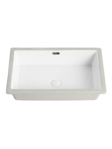 Раковина из сантехнического фарфора Orange B02-600W 60х40 встраиваемая цвет белый глянцевый - фото 4