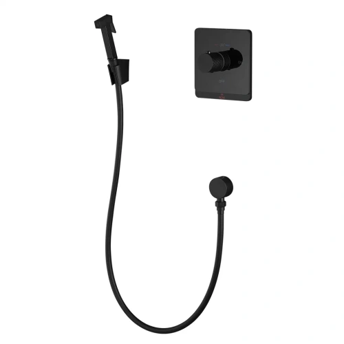 Гигиенический душ со смесителем Rose R105H черный - фото 2