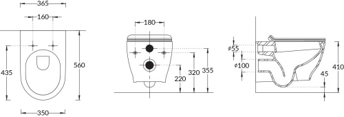 Чаша унитаза подвесная Kerama Marazzi MODULA MO.wc.02 цвет белый - фото 2