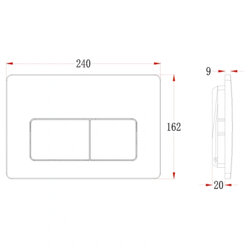 Кнопка смыва механическая Veconi FLUSH FLV5-B цвет черный - фото 2