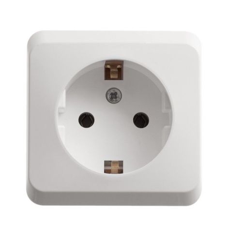 Розетка 1-ая с/з без шторок Systeme Electric Этюд PA16-003B - фото 3