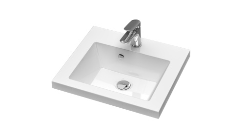 Раковина из литьевого мрамора Uperwood Eva 4548340000 40х35 полувстраиваемая цвет белый - фото 3