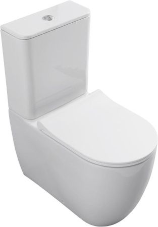 Чаша унитаза напольная Allen Brau Priority 4.31003.20 цвет белый без бачка с сиденьем микролифт безободковая каскадный смыв