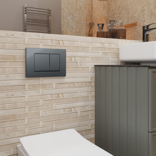 Клавиша смыва механическая CHARUS Minimalista FP.310.GRP.01 цвет графит - фото 3