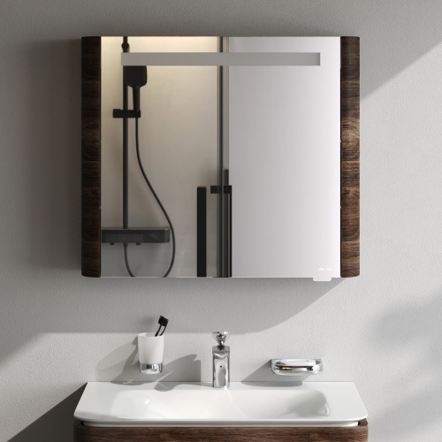 Зеркало-шкаф Am.Pm Sensation M30MCR0801NF 80х15х70 подвесной цвет орех - фото 3